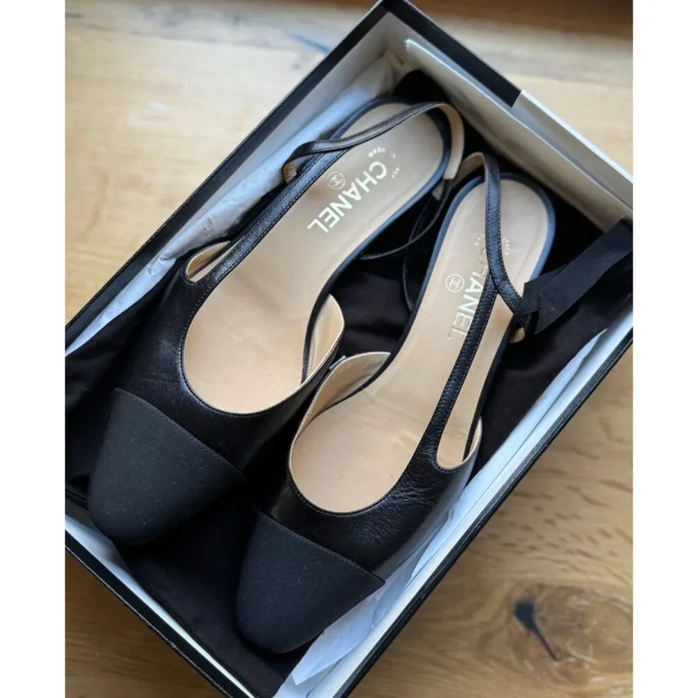 Chanel Classic Black Slingbacks - Picture 5 of 9